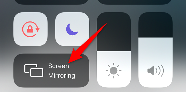 Tap "Screen Mirroring."