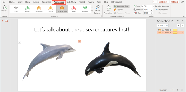 Animated 3D models in PowerPoint