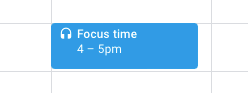 Focus Time in Google Calendar