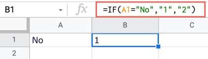 IF function in Google Sheets