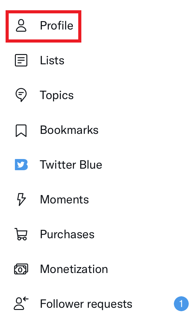 Side pane open with "Profile" button highlighted.