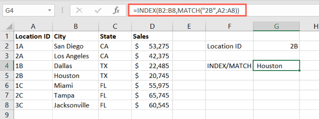 INDEX and MATCH with a value