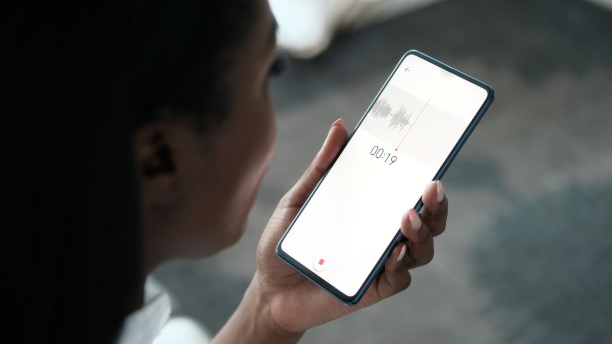 Voice Notes app on phone.