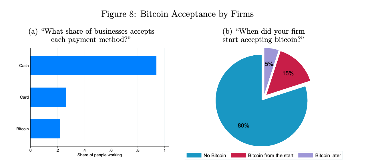 What Share of businesses accept bitcoin