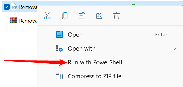 Click "Run with PowerShell."