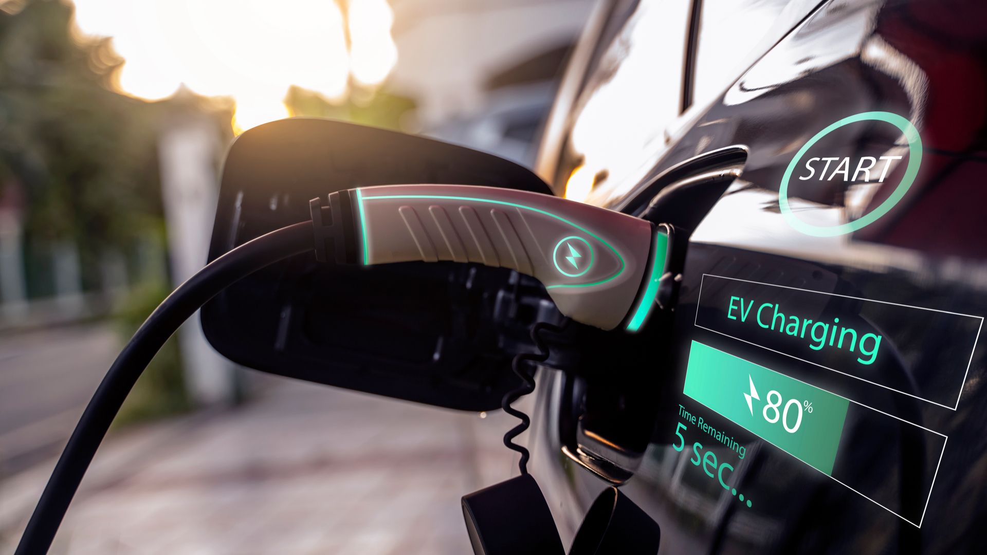 EV battery charging percentage