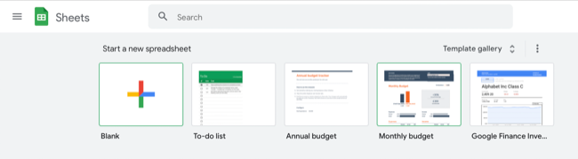 Google Sheets budget template