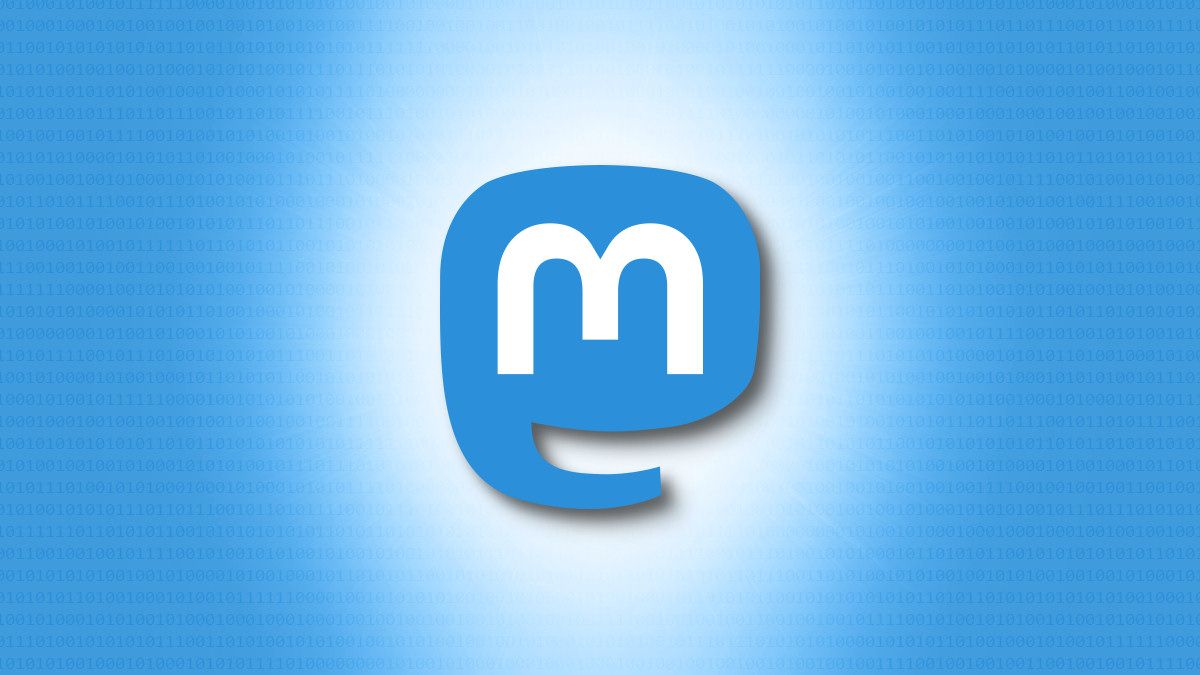 The Mastodon Logo on a blue background
