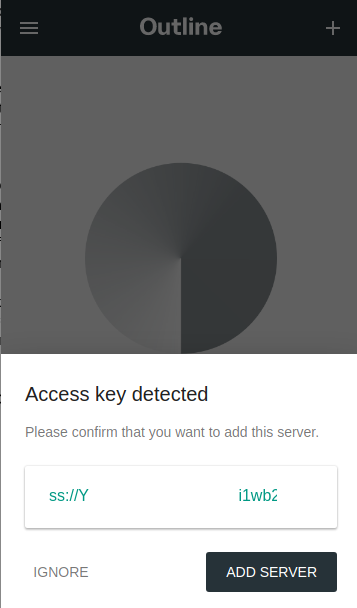 Outline enter secure key