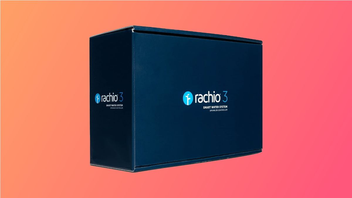 Rachio 3 box on pink background