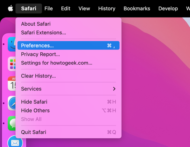 how to change safari preferences on mac