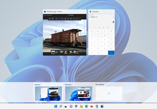 An example of Virtual Desktops on Windows 11.