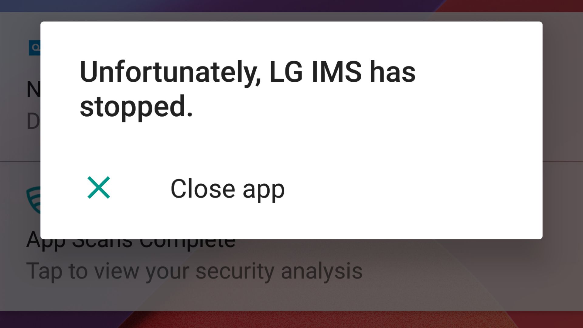 LG IMS has stopped error on T-Mobile fix