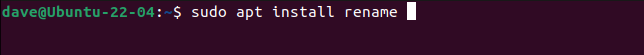 Installing rename on Ubuntu