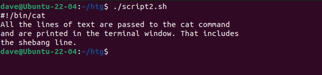Running a script by passing it to the cat command