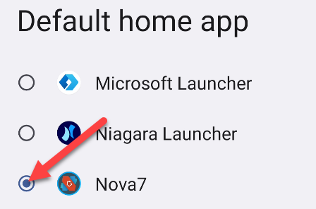 Change the home app.