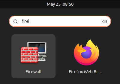 The firewall-config icon