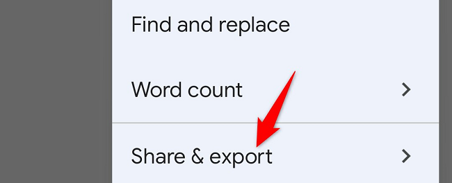 Tap "Share & Export."