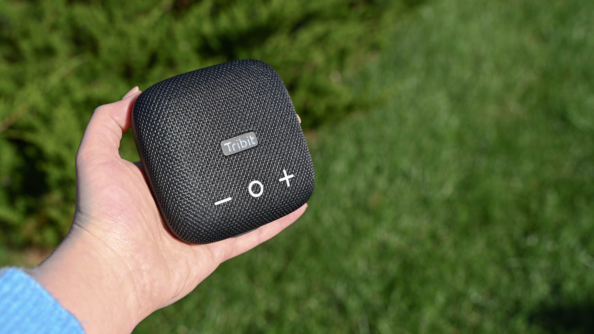 Tribit StormBox Micro 2 in a hand