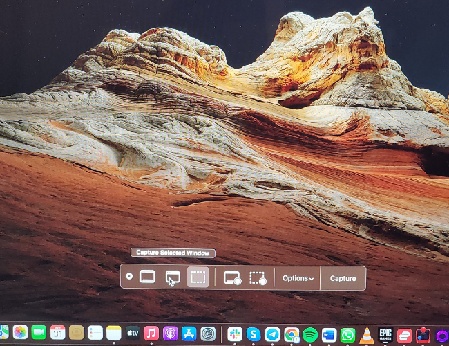 Capturing selected Window in macOS