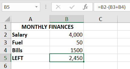 Data for first scenario