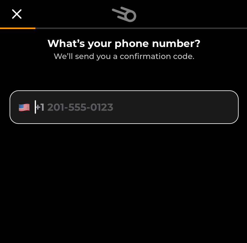 Phone number text box.