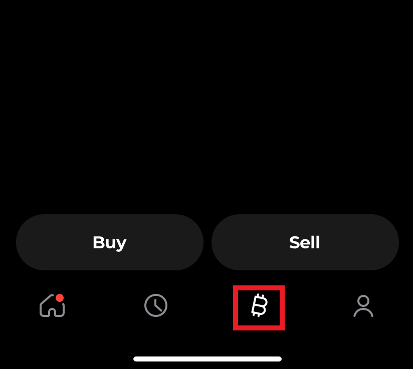 Bitcoin tab highlighted.
