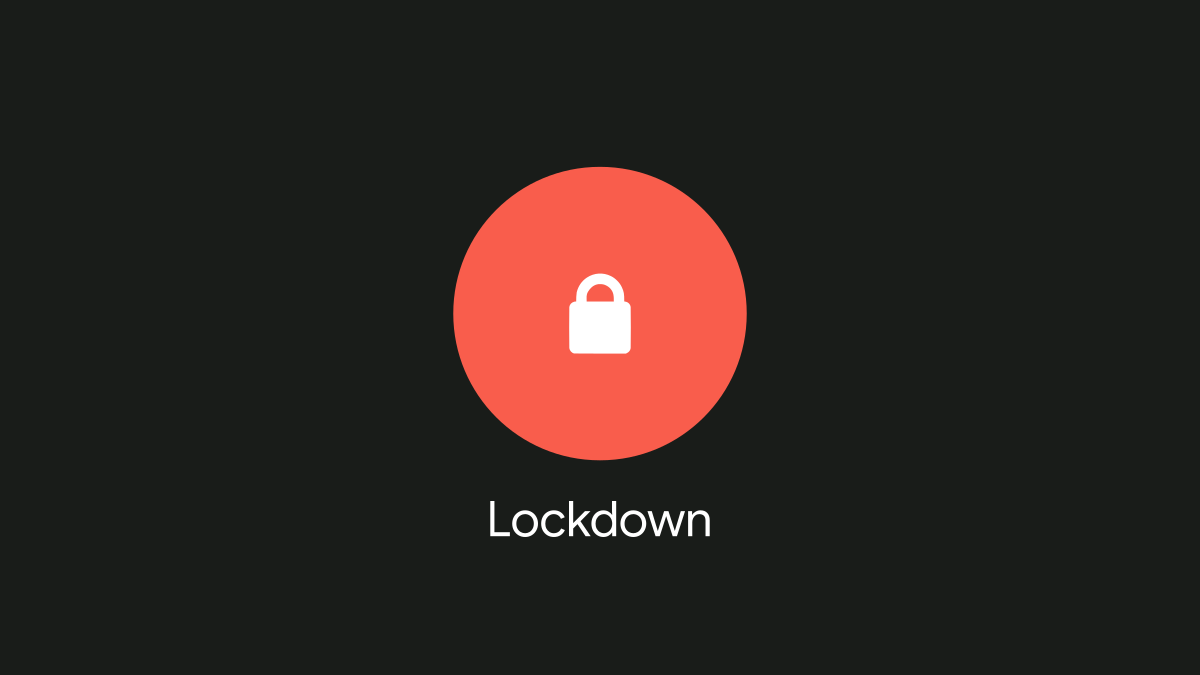 Android Lockdown button.