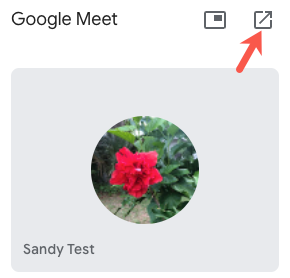 Google Meet pop-out icon