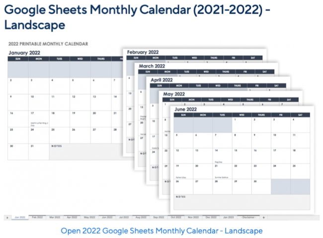 Smartsheet calendar template