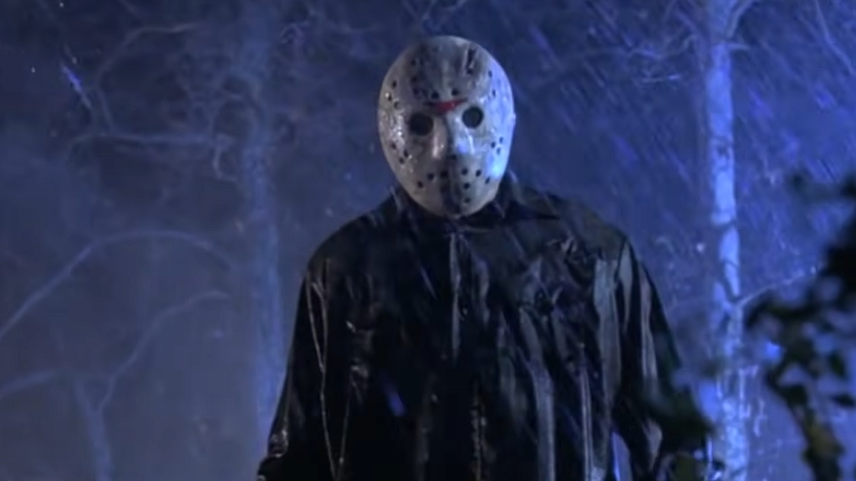 Jason Voorhees character in a still from the movie Friday the 13th 5.