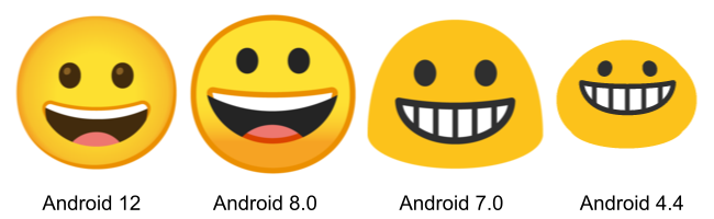 Google grinning face emoji.