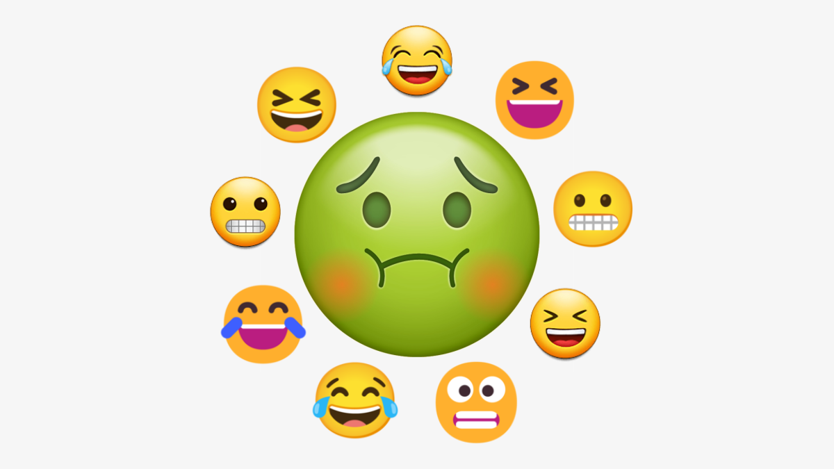 iPhone emoji with other emoji.
