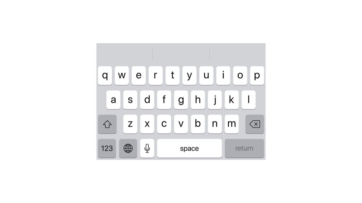 iPhone keyboard.