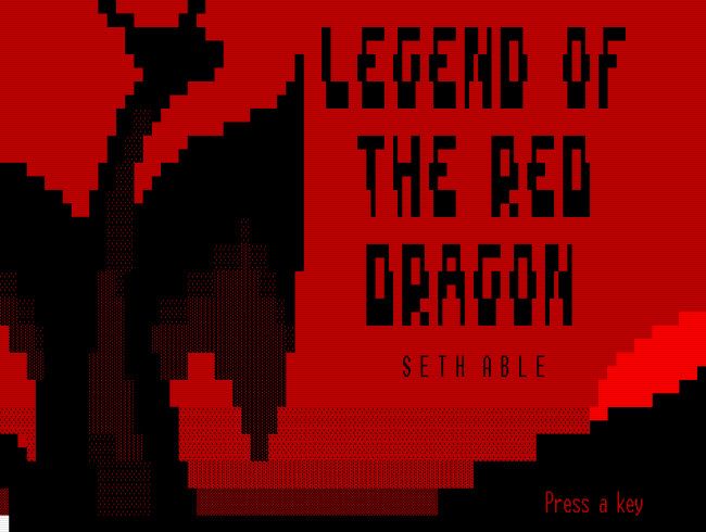A Legend of the Red Dragon title screen ANSI art for BBS