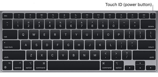 The MacBook Air Touch ID and Power Button