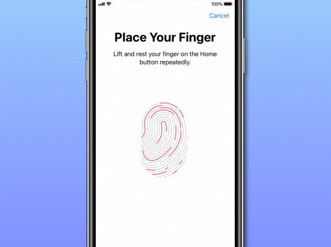 Repeatedly place the same finger on the Touch ID sensor.