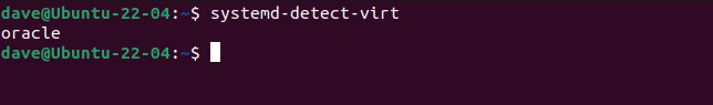 Identifying a VirtualBox VM with systemd-detect-virt