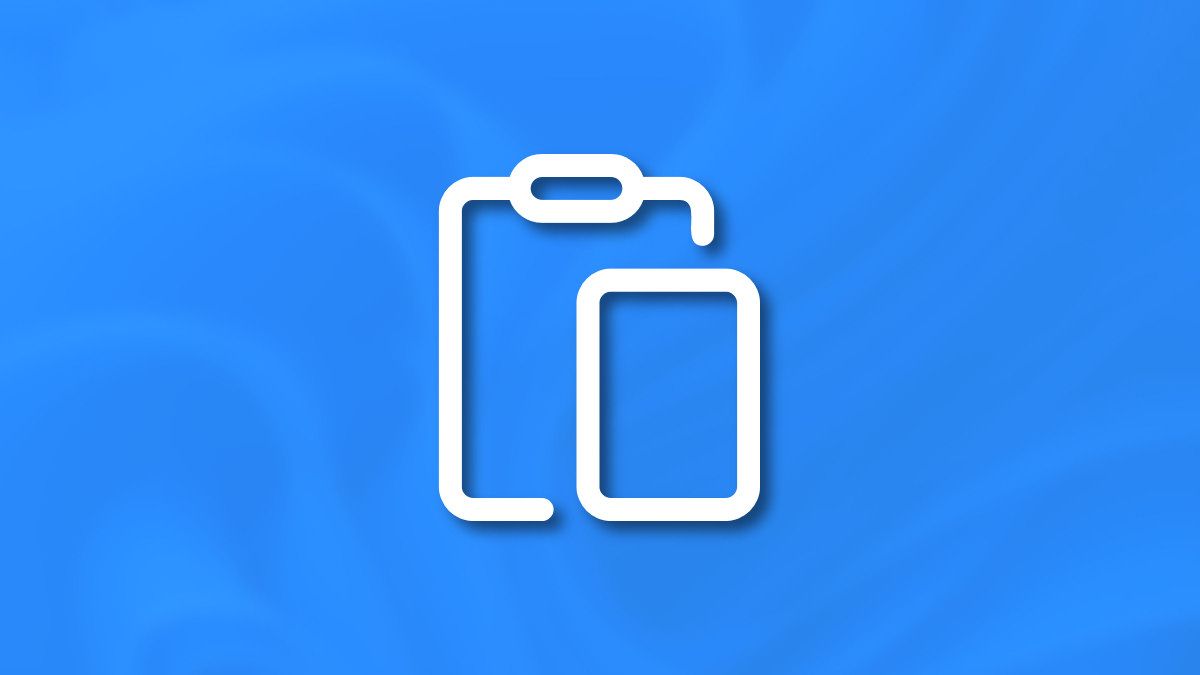 Windows 11 Clipboard Paste Icon on a blue background