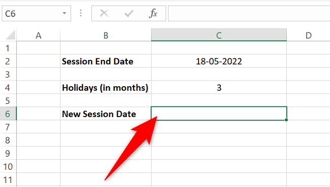 Click a cell to display the resulting date.