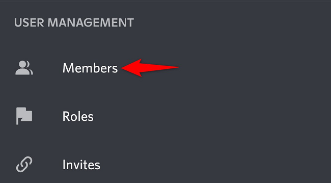 Select "Members."