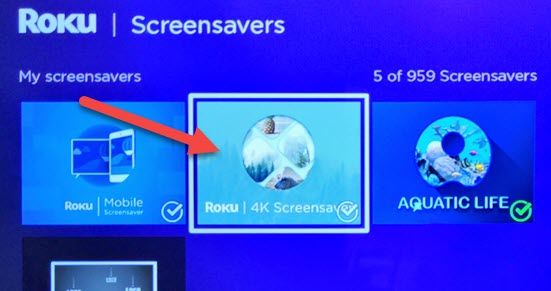 Select a screensaver.