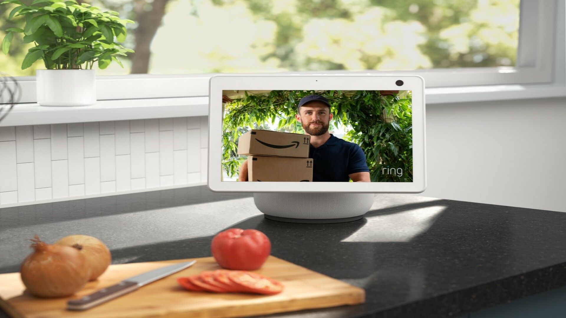 Echo Show 10 (3rd Gen) with security camera.