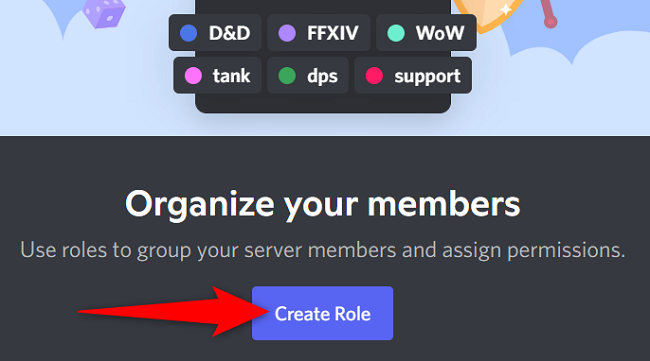 Select "Create Role" on the right.