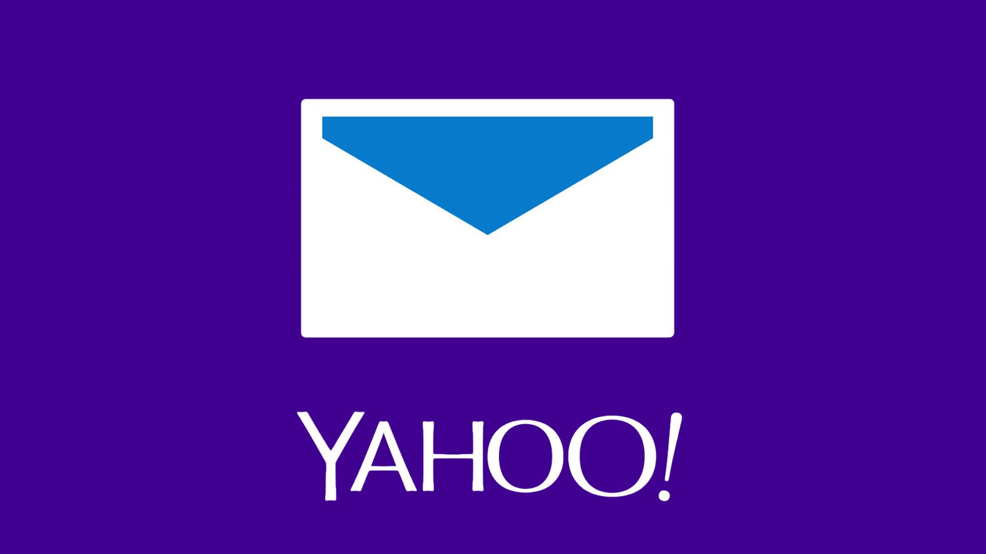Yahoo! Mail on a purple background