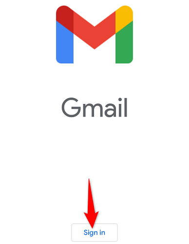Select "Sign In" in Gmail.