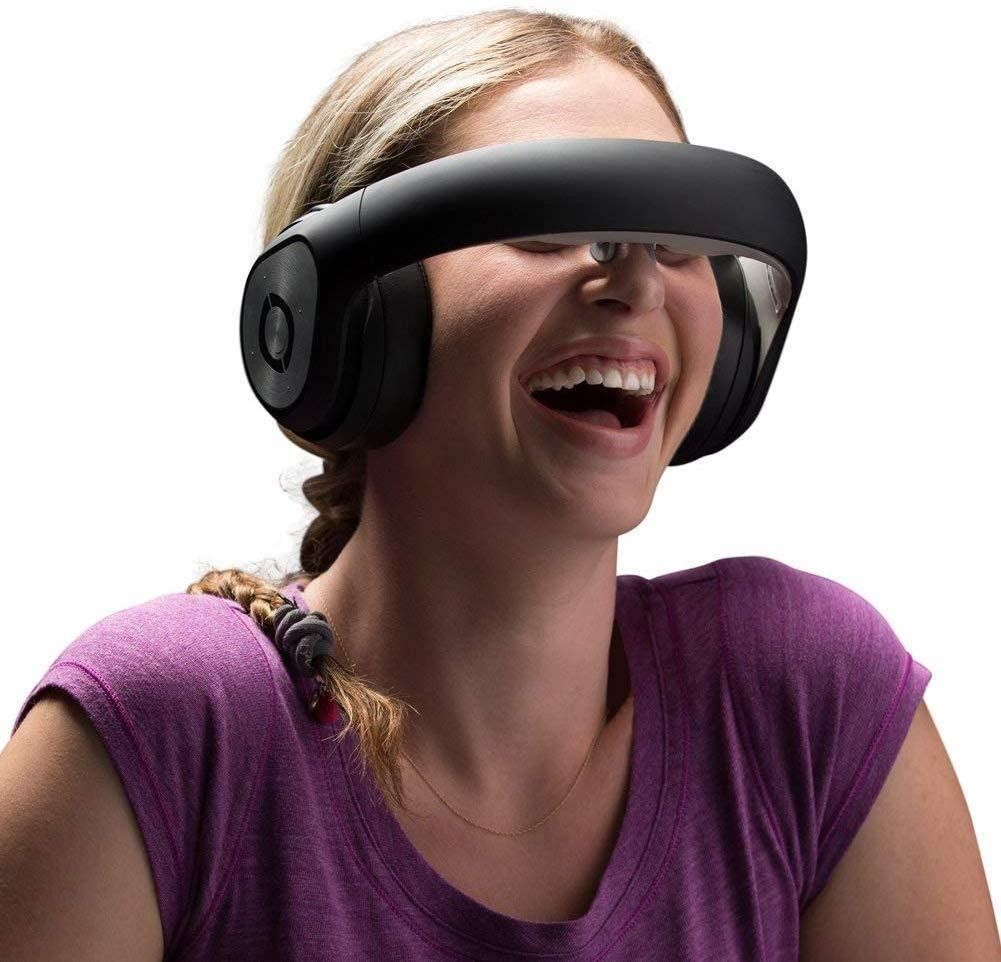 Laughing Woman Wearing Avegant Glyph Headset