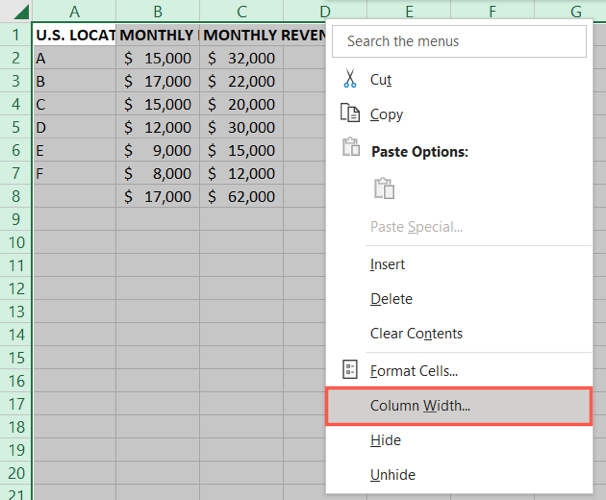 How to Resize All Columns and Rows in Microsoft Excel