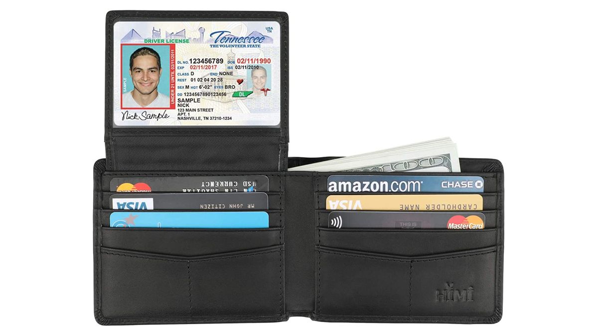 HIMI Genuine Leather RFID-Blocking Wallet Product Image