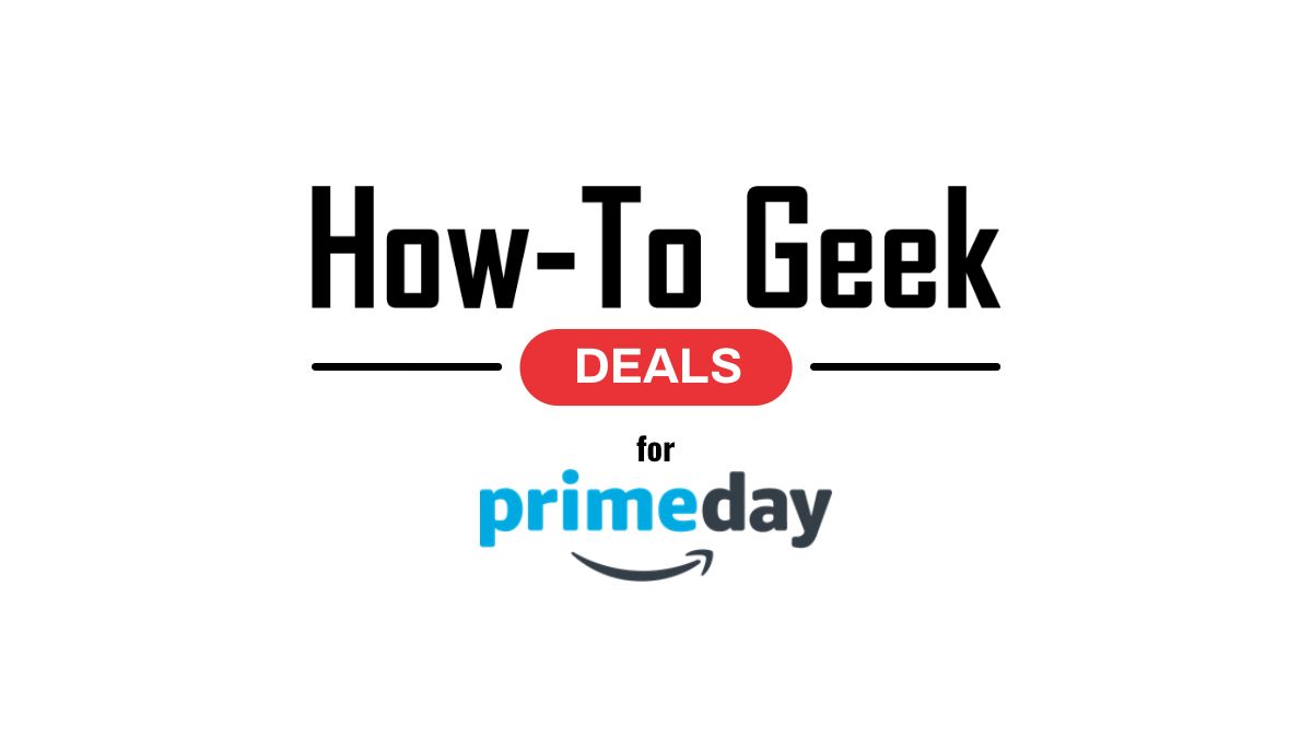 How-To Geek Deals Logo and Amazon Prime Day Logo